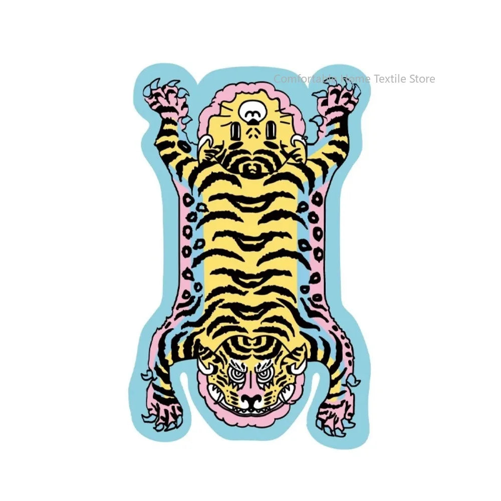 Carpet Living Room Cute Cartoon Tiger Decor Carpets Children Bedroom Bedside Large Area Rug Home Decoration Cloakroom Foot Mat