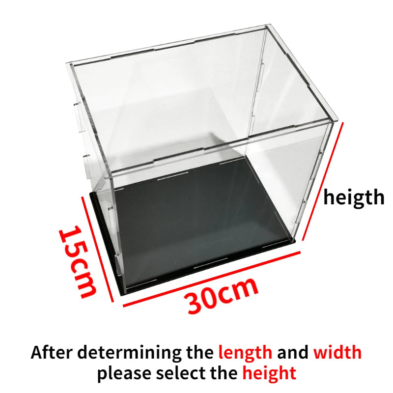 Assemble Acrylic Display Case Clear Display Box For Collection Figures Dustproof Storage Box Organizer For Car,Toy,Doll Cabinets