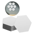 48Pcs Hexagon Self Adhesive Mirror Wall Stickers Acrylic Geometric Peel Stick Tiles for Living Room Bedroom Bathroom Decor