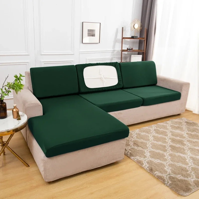 New Summer Silk Spandex Seat Cover Sofa Cushion Pad Protect Living Room Couch Slipcover 1 2 3 4 Seater Sofa Seat Covers