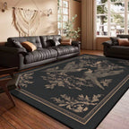 French Retro Style Creative Living Room Carpet Floral Pattern Kitchen Corridor Bedroom Mat Home Decoration Easy Care Sofa Rug