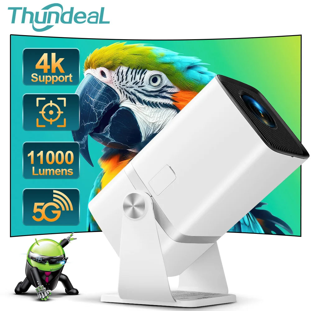 ThundeaL 4K Full HD Projector FHD TD80W Android WiFi 3D Home Theater TD80 Portable Beam Mini Projector Meeting 3D Video PK HY320