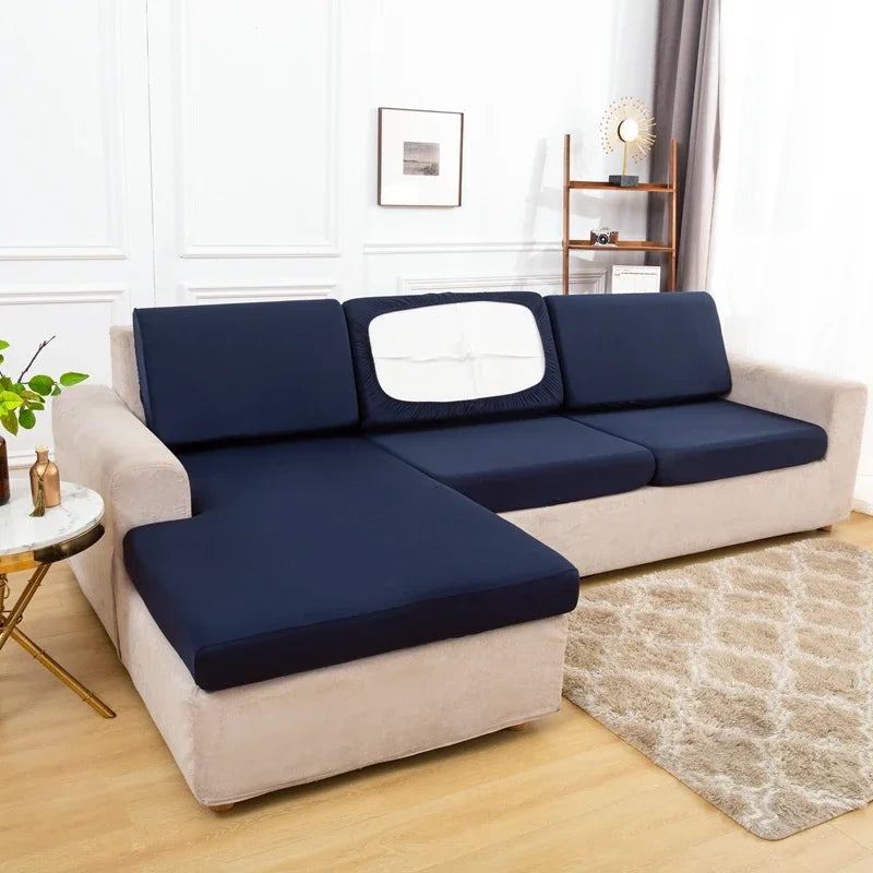 New Summer Silk Spandex Seat Cover Sofa Cushion Pad Protect Living Room Couch Slipcover 1 2 3 4 Seater Sofa Seat Covers
