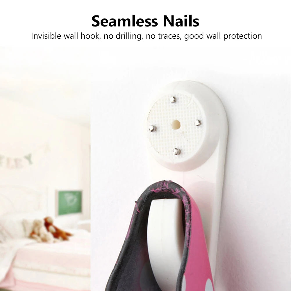 20Pcs Wall Hooks Invisible Nail Hanging Seamless Nails Wall Pictures Photo Hanger Frame Hanger Painting Wall Hook Nail Furniture