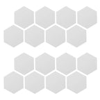 48Pcs Hexagon Self Adhesive Mirror Wall Stickers Acrylic Geometric Peel Stick Tiles for Living Room Bedroom Bathroom Decor