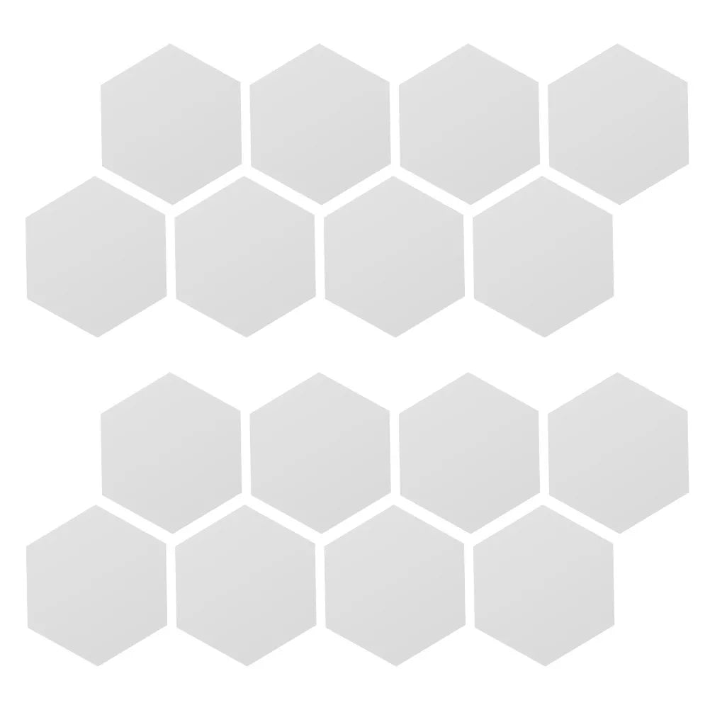 48Pcs Hexagon Self Adhesive Mirror Wall Stickers Acrylic Geometric Peel Stick Tiles for Living Room Bedroom Bathroom Decor