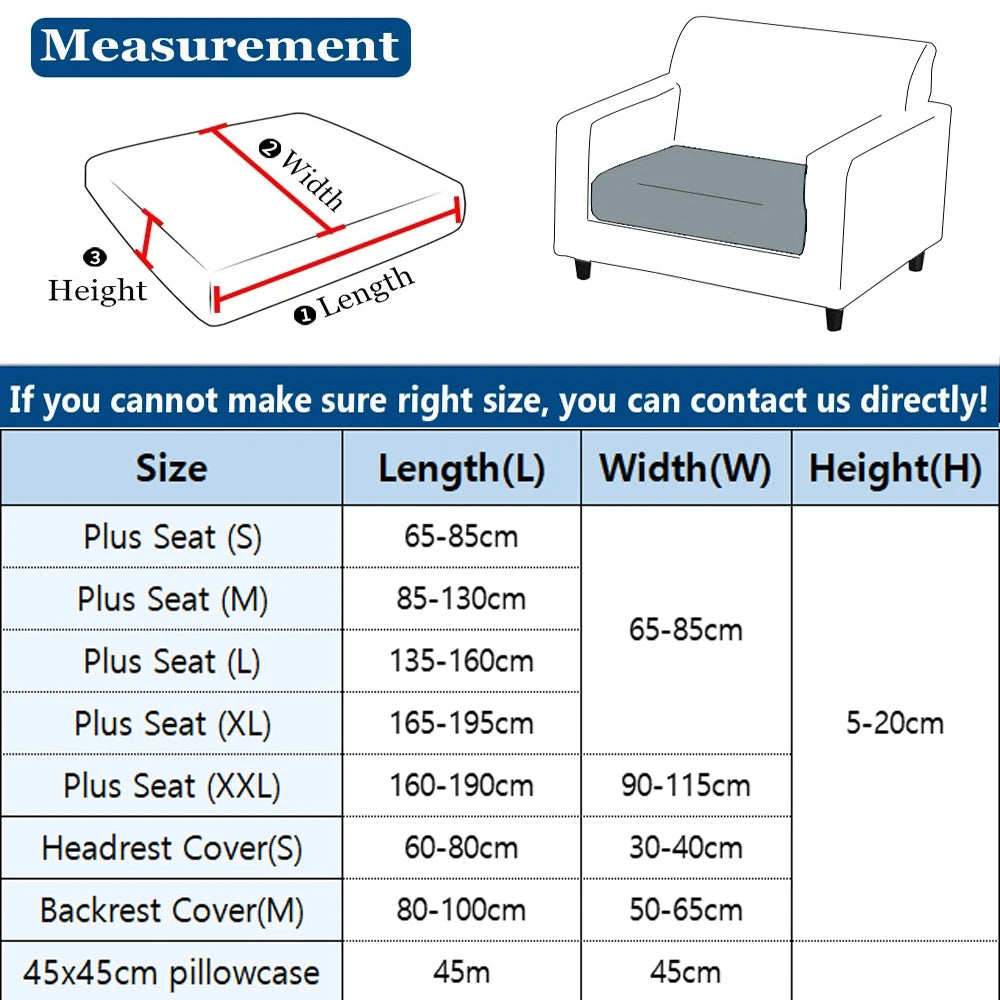 1pc New Waterproof Luxury Sofa Seat Cushion Covers Jacquard Fabric Sofa Covers for Living Room Soft Elastic Sofa Couch Covers