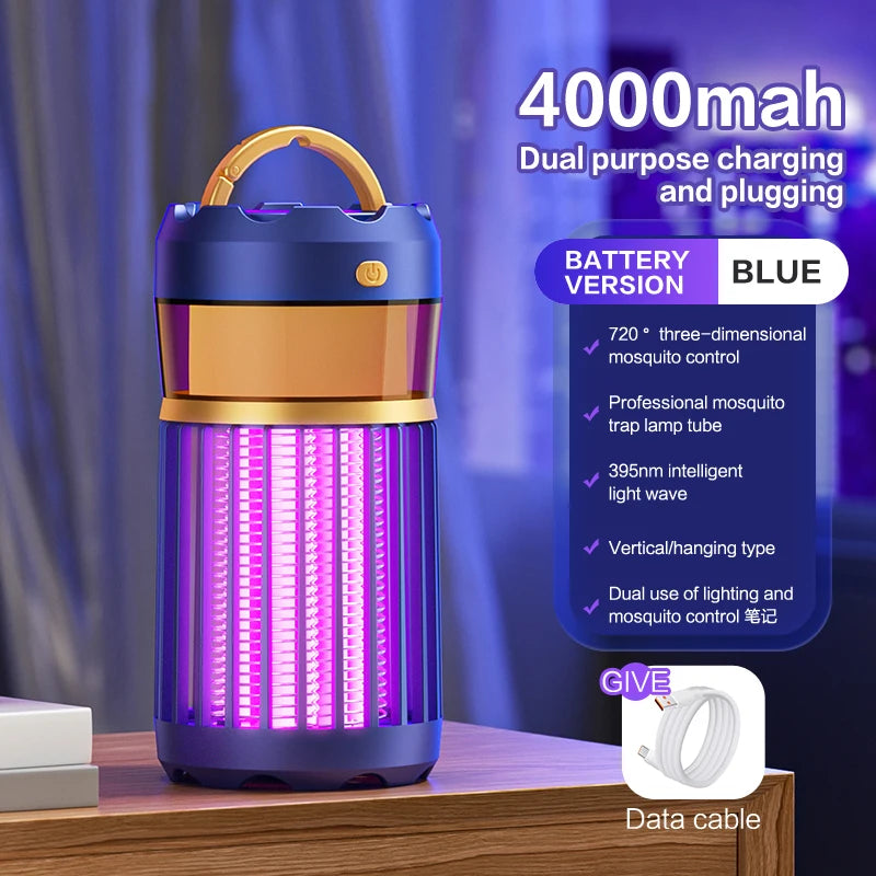 New 3 in 1 electric mosquito killer lamp portable USB fast charging outdoor night light electric shock mosquito killer lamp
