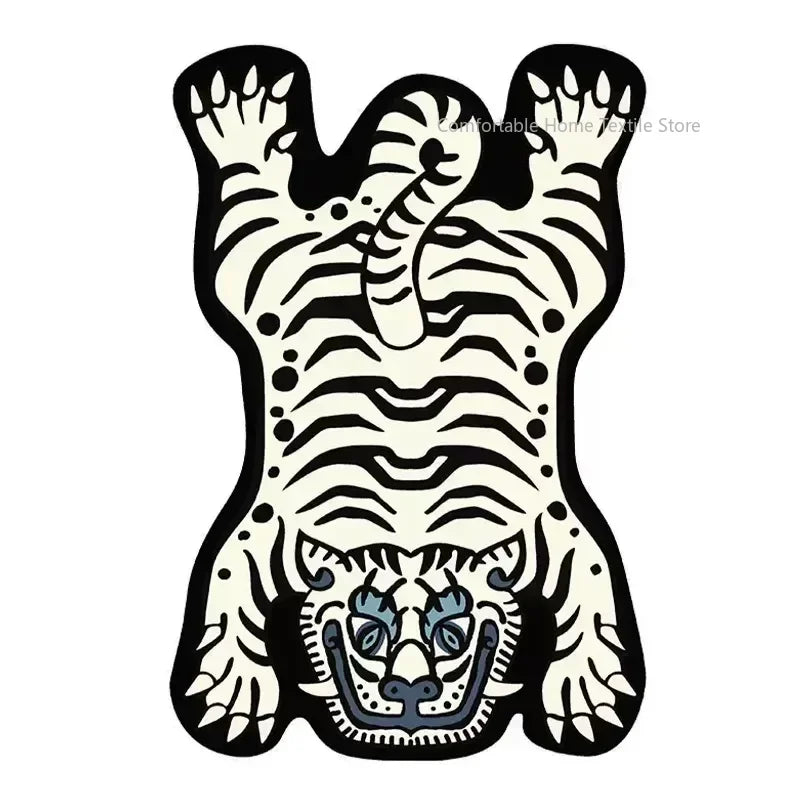 Carpet Living Room Cute Cartoon Tiger Decor Carpets Children Bedroom Bedside Large Area Rug Home Decoration Cloakroom Foot Mat