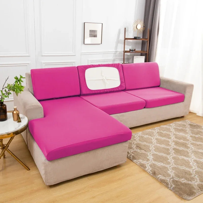 New Summer Silk Spandex Seat Cover Sofa Cushion Pad Protect Living Room Couch Slipcover 1 2 3 4 Seater Sofa Seat Covers